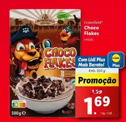 Lidl Crownfield Choco Flakes promoção