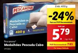 Lidl Pescanova Medalhões Pescada Cabo promoção