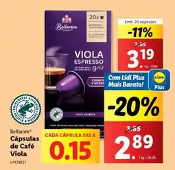Lidl Bellaron Cápsulas de Café Viola promoção