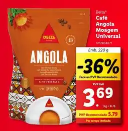 Lidl Delta Café Angola Moagem Universal promoção