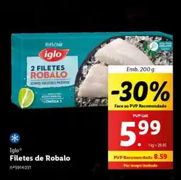 Lidl Iglo Filetes de Robalo promoção