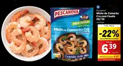 Lidl Miolo de Camarão Cru com Cauda 40/50 promoção
