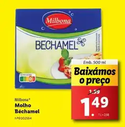 Lidl Milbona Molho Béchamel promoção