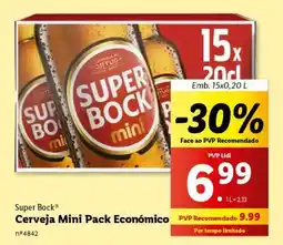 Lidl Super Bock Cerveja Mini Pack Econômico promoção