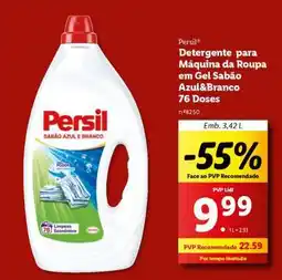 Lidl Persil Detergente para Máquina da Roupa em Gel Sabão Azul&Branco 76 Doses promoção