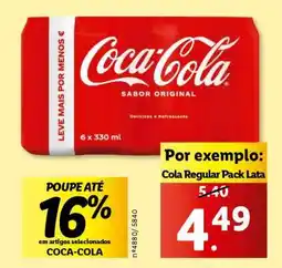 Lidl Cola Regular Pack Lata promoção