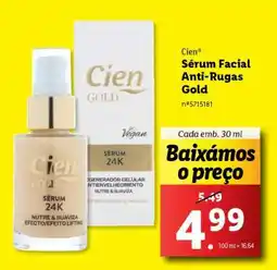 Lidl Cien Sérum Facial Anti-Rugas Gold promoção