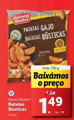 Lidl Harvest Basket Batatas Rústicas promoção