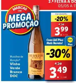 Lidl Muralhas de Monção Vinho Verde Branco DOC promoção