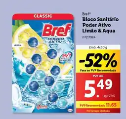 Lidl Bref Bloco Sanitário Poder Ativo Limão & Aqua promoção