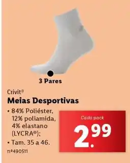Lidl Crivit Meias Desportivas promoção