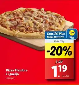 Lidl Pizza Fiambre e Queijo promoção