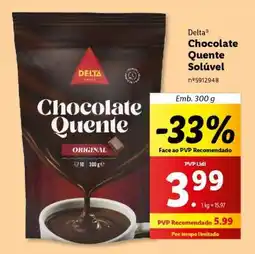 Lidl Delta Chocolate Quente Solúvel promoção