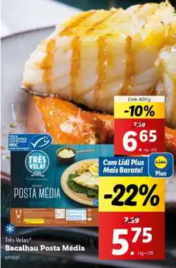 Lidl Bacalhau Posta Média promoção