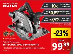 Lidl Serra Circular 40 V sem Bateria promoção