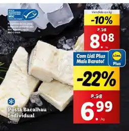 Lidl Posta Bacalhau Individual promoção