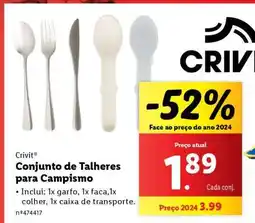 Lidl Conjunto de Talheres para Campismo promoção