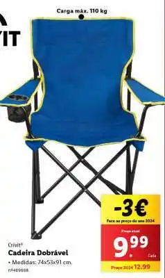 Lidl Cadeira Dobrável promoção