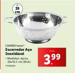 Lidl Escorredor Aço Inoxidável promoção