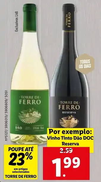 Lidl Torre de Ferro Vinho Tinto Dão DOC Reserva promoção