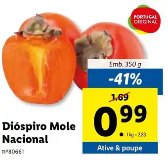 Lidl Dióspiro Mole Nacional 350g promoção