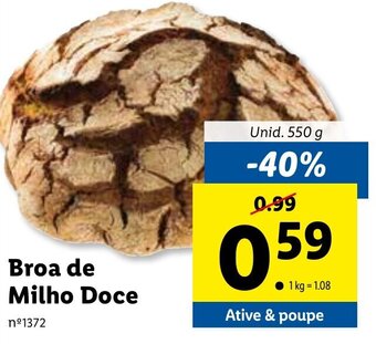 Lidl Broa de Milho Doce 550g promoção