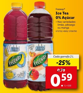 Lidl Freeway Ice Tea 0% Açúcar 2L promoção