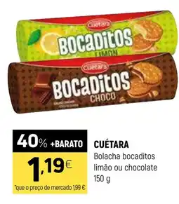 Coviran CUÉTARA Bolacha bocaditos limão ou chocolate promoção