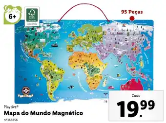 Lidl Playtive Mapa do Mundo Magnético promoção