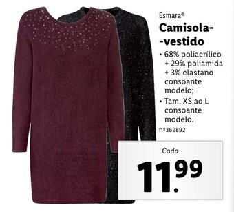 Esmara Camisola-Vestido XS ao L