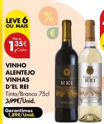 Pingo Doce VINHO ALENTEJO VINHAS D’EL REI promoção