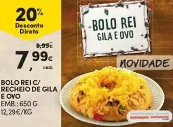 Continente Bolo Rei Recheio de Gila e Ovo 650g promoção