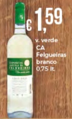 Bolama V. Verde CA Felgueiras Branco 0,75lt promoção