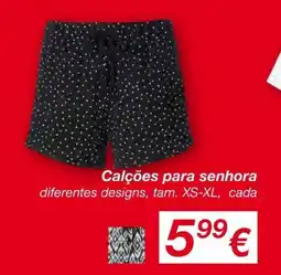 kik Calções para senhora promoção