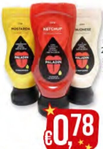 Bolama Paladin Top Down Ketchup Mostarda 250g/ Maionese 225ml promoção