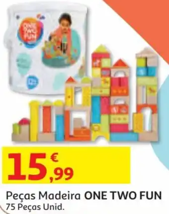 Peças Madeira One Two Fun 75 peças