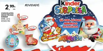 Continente Chocolate Deco Tin Mix Kinder 34g promoção