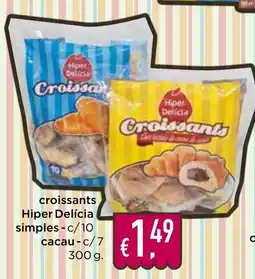 Bolama croissants Hiper Delícia promoção