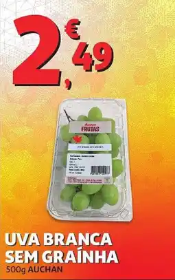 Auchan Uva branca sem grainha promoção