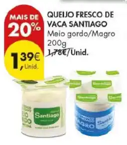 Pingo Doce Queijo Fresco de Vaca Santiago promoção