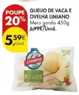 Pingo Doce Queijo de Vaca e Ovelha Limiano promoção