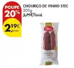 Pingo Doce CHOURIÇO DE VINHO STEC promoção