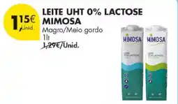 Pingo Doce LEITE UHT 0% LACTOSE MIMOSA promoção