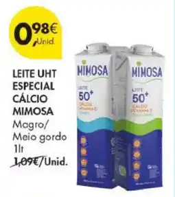 Pingo Doce LEITE UHT ESPECIAL CÁLCIO MIMOSA promoção