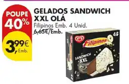 Pingo Doce Gelados Sandwich XXL Olá promoção