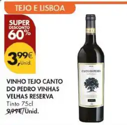 Pingo Doce Vinho Tejo Canto do Pedro Vinhas Velhas Reserva promoção