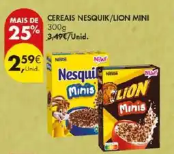 Pingo Doce Cereais Nesquik/Lion Mini promoção