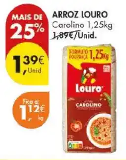 Pingo Doce ARROZ LOURO Carolino 1,25kg promoção