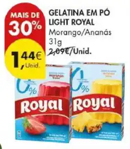 Pingo Doce Gelatina em Pó Light Royal promoção