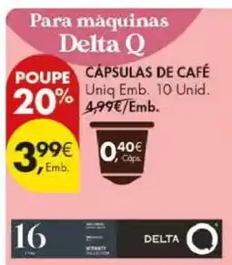 Pingo Doce Cápsulas de Café Delta Q promoção